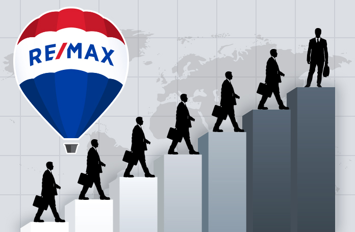 Men walking up the stairs, a symbol for achieving greatness